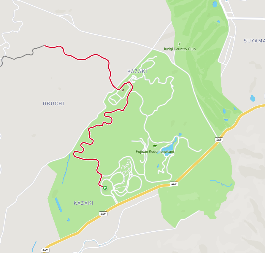 スタート直後の登りの地図画像。
